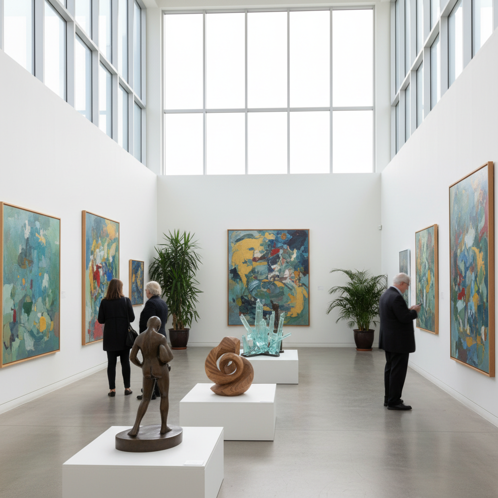 Art gallery interior on Simcoe Street in Collingwood