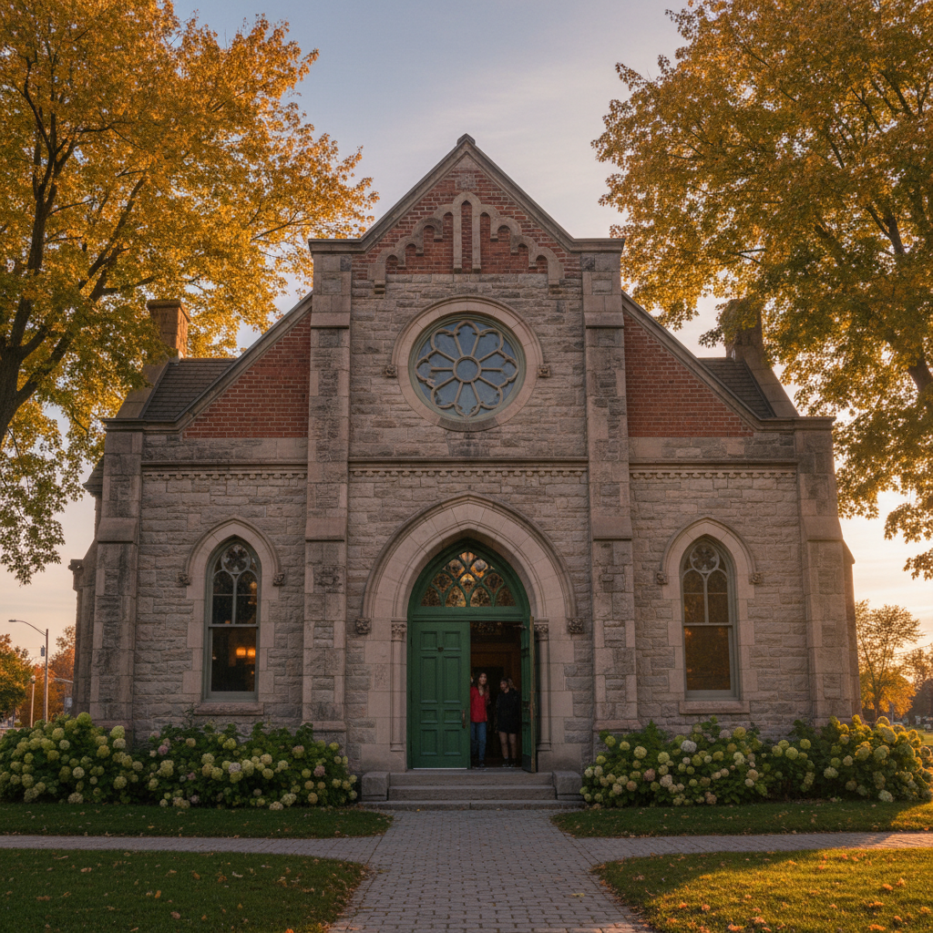 The Collingwood Museum building, a historic railway station on St. Paul Street